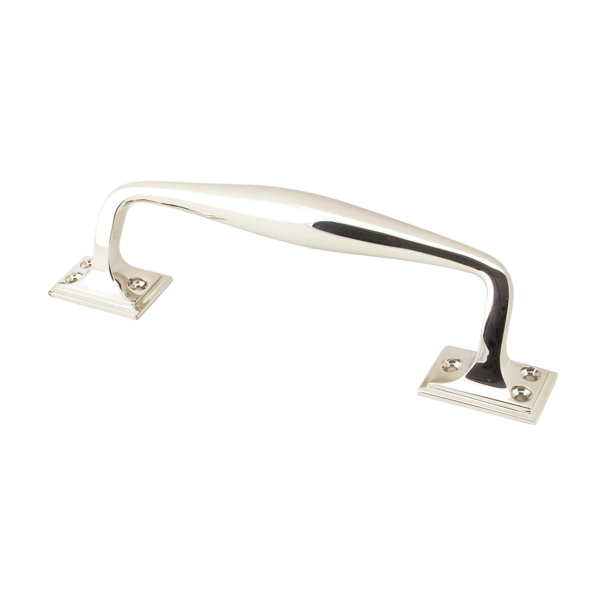 Polished Nickel 230mm Art Deco Pull Handle | From The Anvil - Pull Handles - From The Anvil - Yester Home