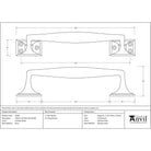 Polished Nickel 230mm Art Deco Pull Handle | From The Anvil - Pull Handles - From The Anvil - Yester Home