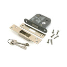 Polished Nickel 3" 5 Lever BS Dead Lock KA - Deadlocks & Deadbolts - From The Anvil - Yester Home