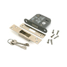 Polished Nickel 3" 5 Lever BS Dead Lock KA - Deadlocks & Deadbolts - From The Anvil - Yester Home
