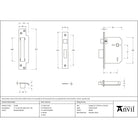 Polished Nickel 3" 5 Lever BS Sash Lock KA - Sash Locks - From The Anvil - Yester Home