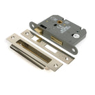 Polished Nickel 3" Heavy Duty Bathroom Mortice Lock - Bathroom Locks - From The Anvil - Yester Home