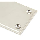 Polished Nickel 300mm Art Deco Fingerplate | From The Anvil - Fingerplates - From The Anvil - Yester Home