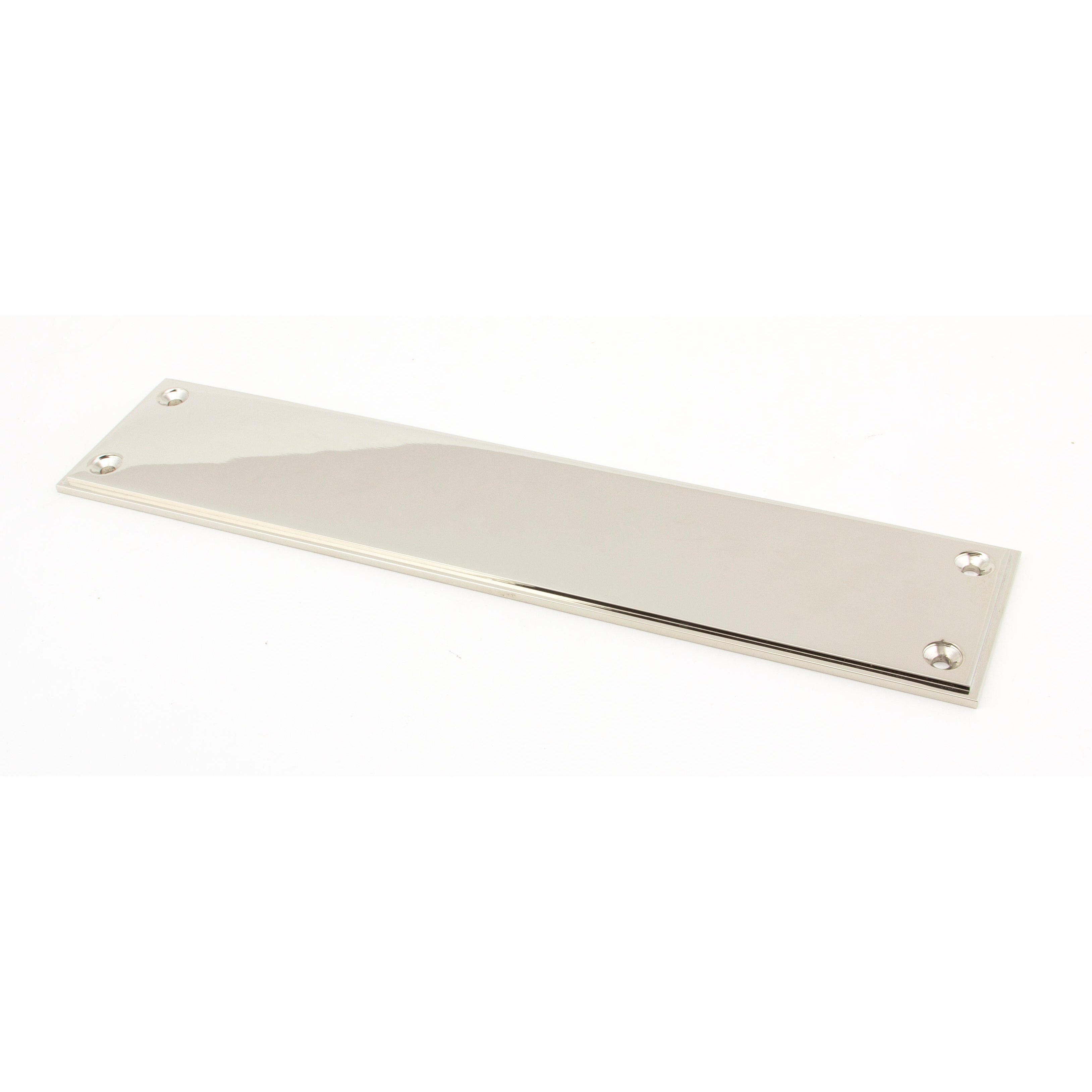 Polished Nickel 300mm Art Deco Fingerplate | From The Anvil-Fingerplates-Yester Home