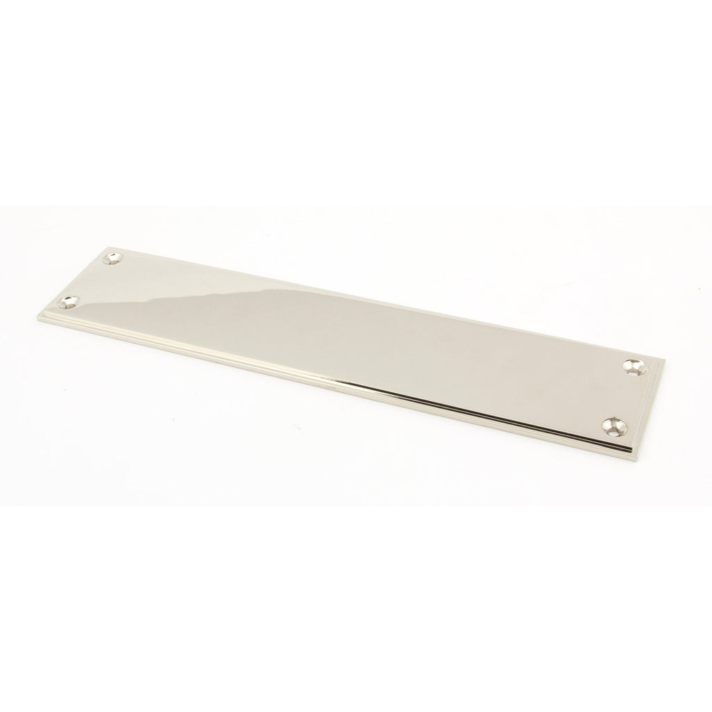 Polished Nickel 300mm Art Deco Fingerplate | From The Anvil