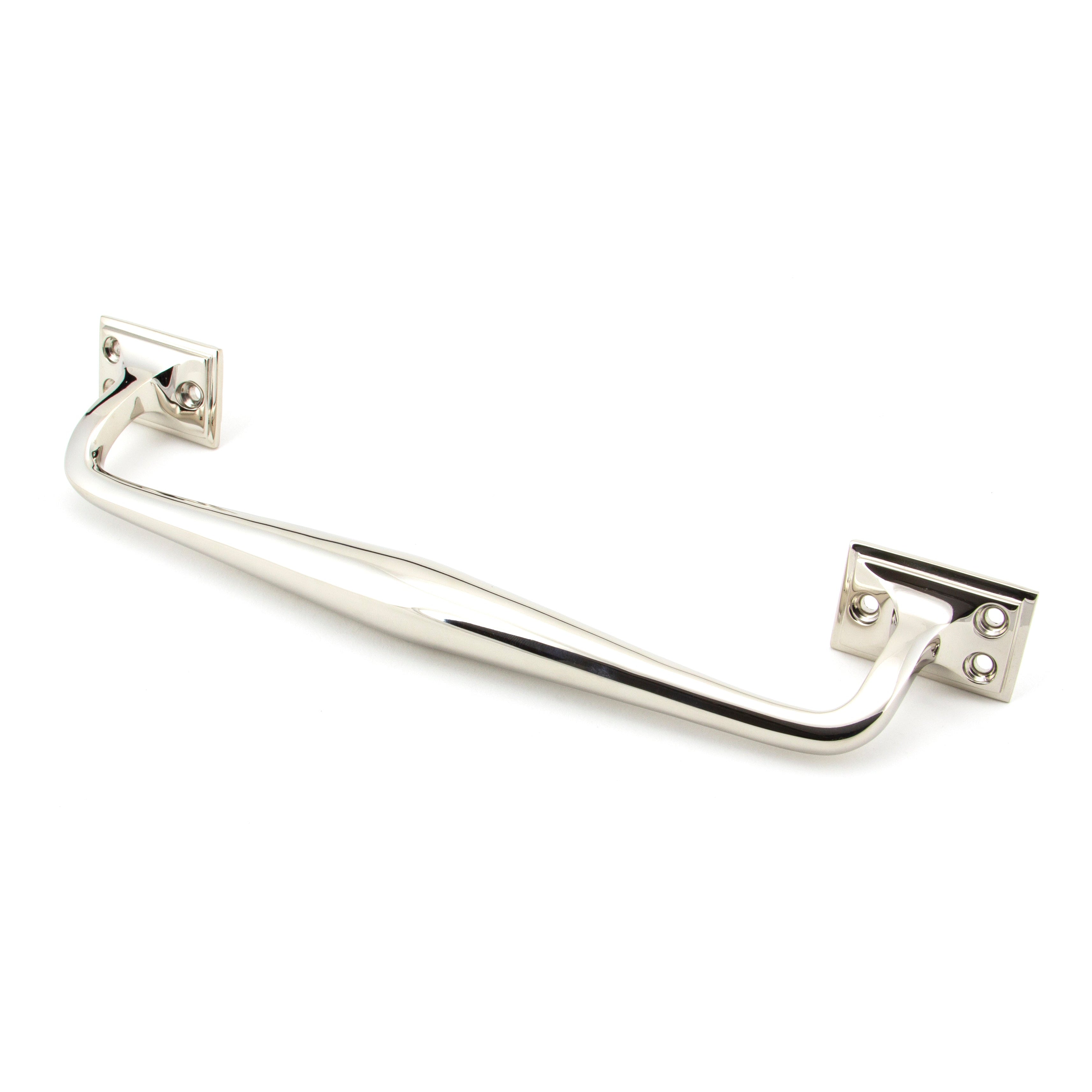 Polished Nickel 300mm Art Deco Pull Handle | From The Anvil-Pull Handles-Yester Home