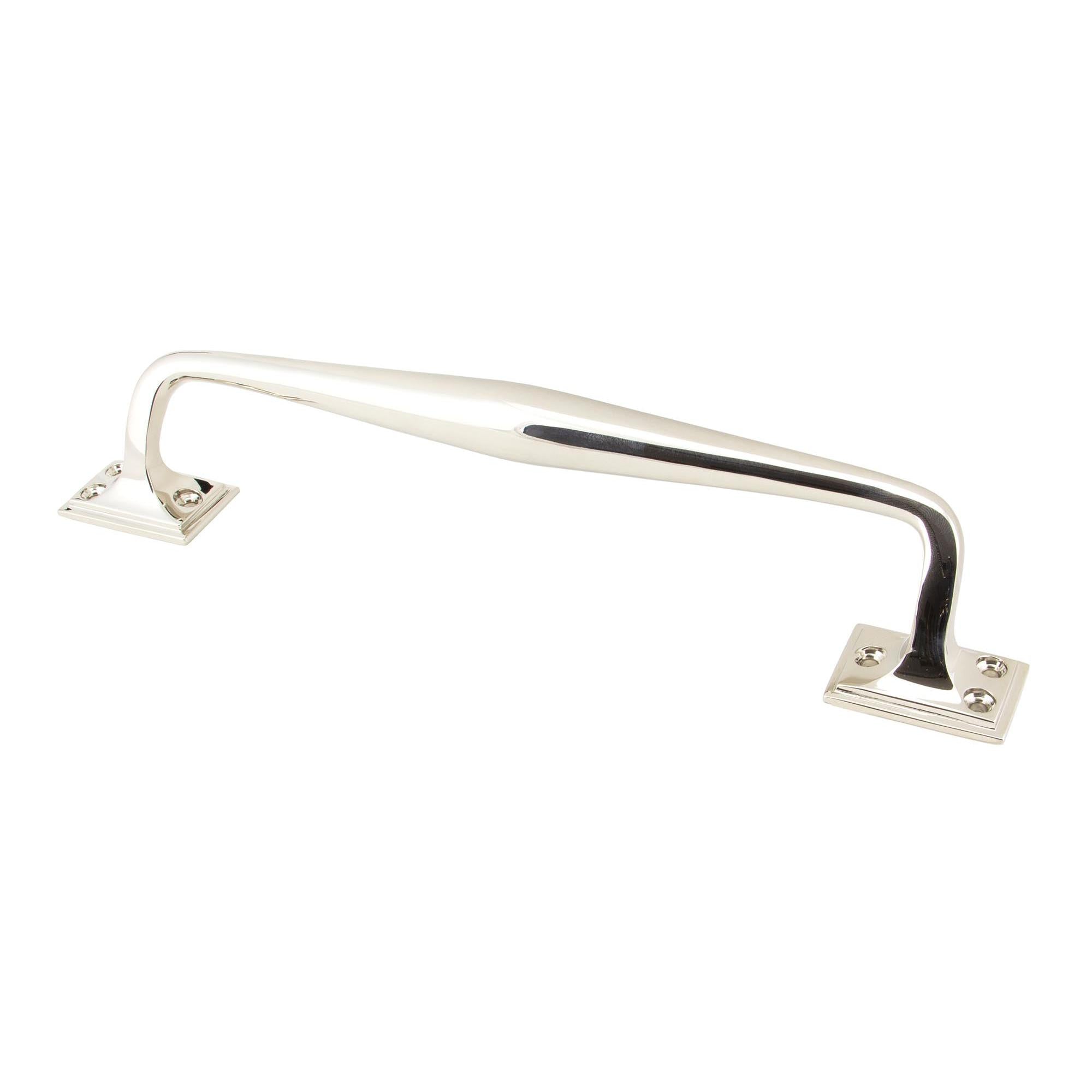Polished Nickel 300mm Art Deco Pull Handle | From The Anvil - Pull Handles - From The Anvil - Yester Home