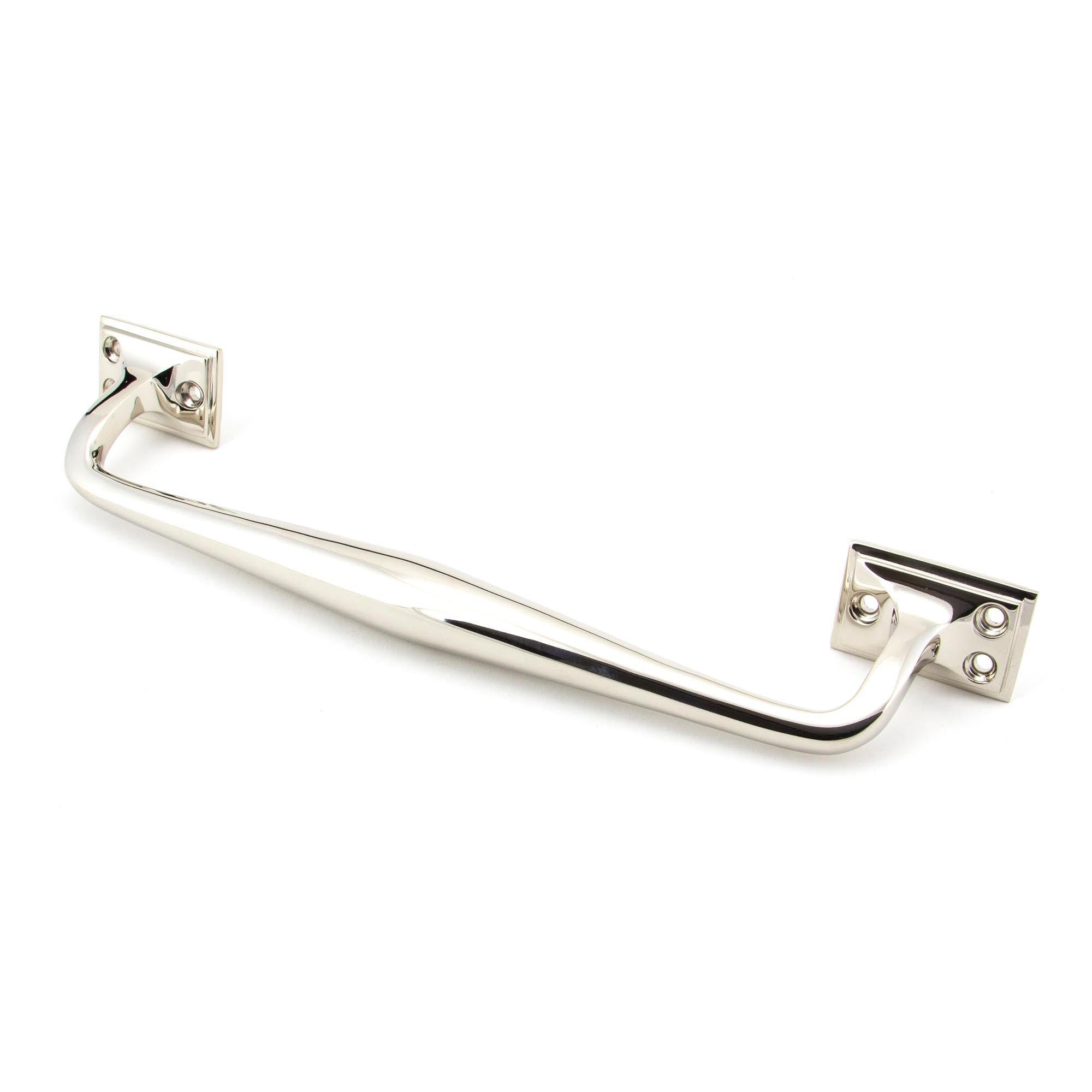 Polished Nickel 300mm Art Deco Pull Handle | From The Anvil - Pull Handles - From The Anvil - Yester Home