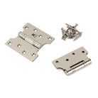 Polished Nickel 4" x 2" x 4"  Parliament Hinge (pair) ss | From The Anvil - Parliament Hinges - From The Anvil - Yester Home