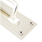 Polished Nickel 425mm Art Deco Pull Handle on Backplate | From The Anvil-On Backplate-Yester Home