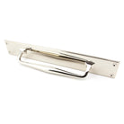 Polished Nickel 425mm Art Deco Pull Handle on Backplate | From The Anvil - On Backplate - From The Anvil - Yester Home