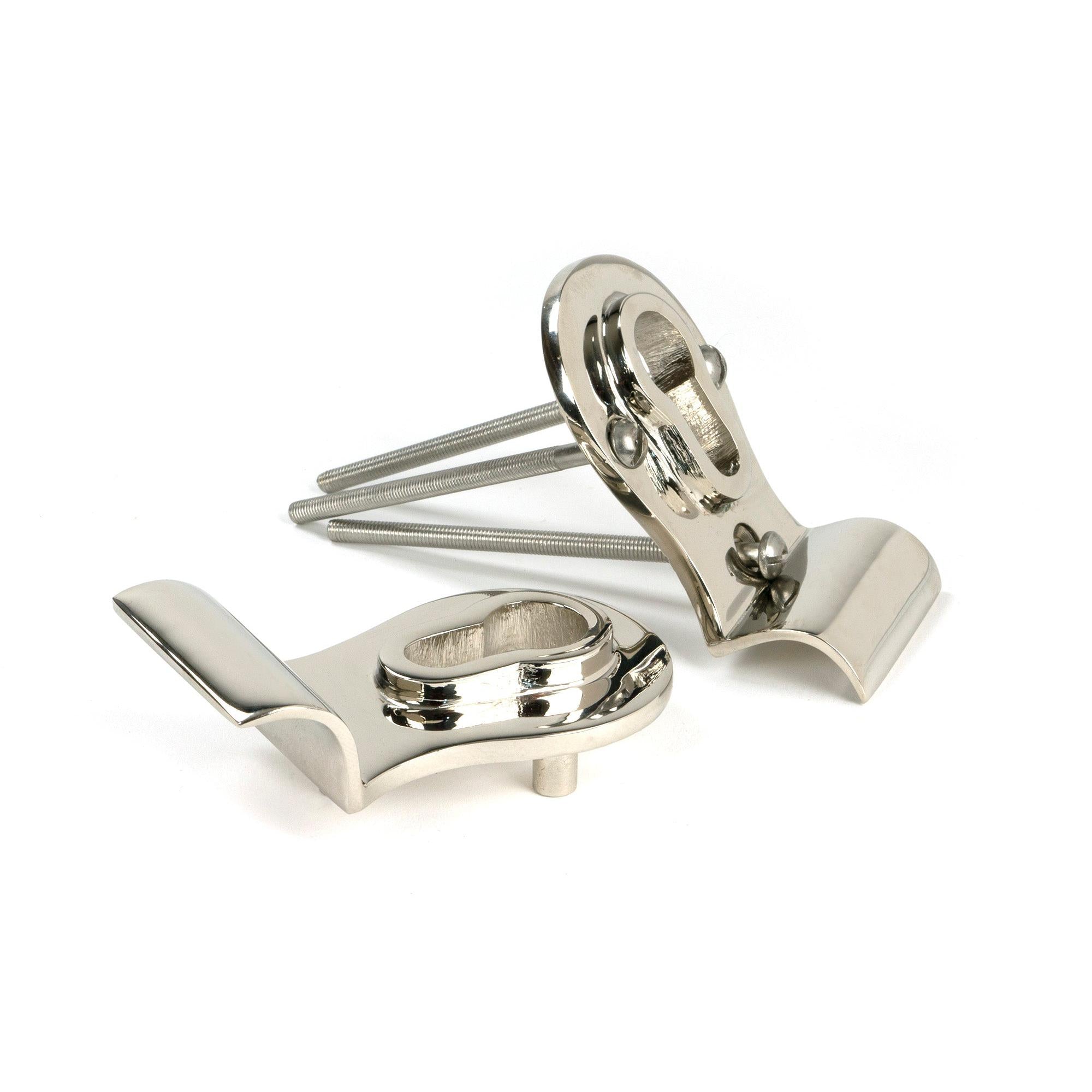 Polished Nickel 50mm Euro Door Pull (Back to Back fixings) | From The Anvil - Euro Pulls - From The Anvil - Yester Home