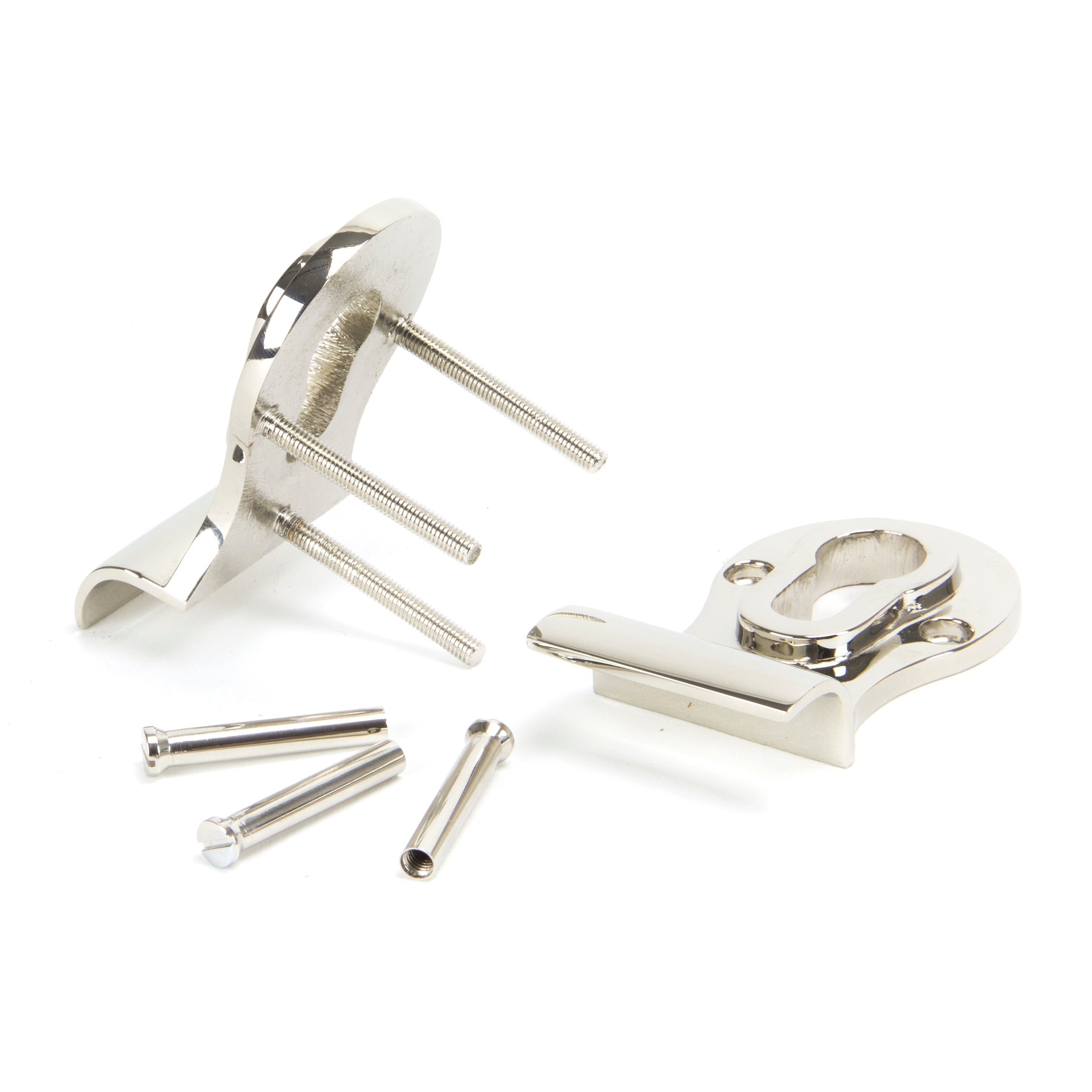 Polished Nickel 50mm Euro Door Pull (Back to Back fixings) | From The Anvil-Euro Pulls-Yester Home