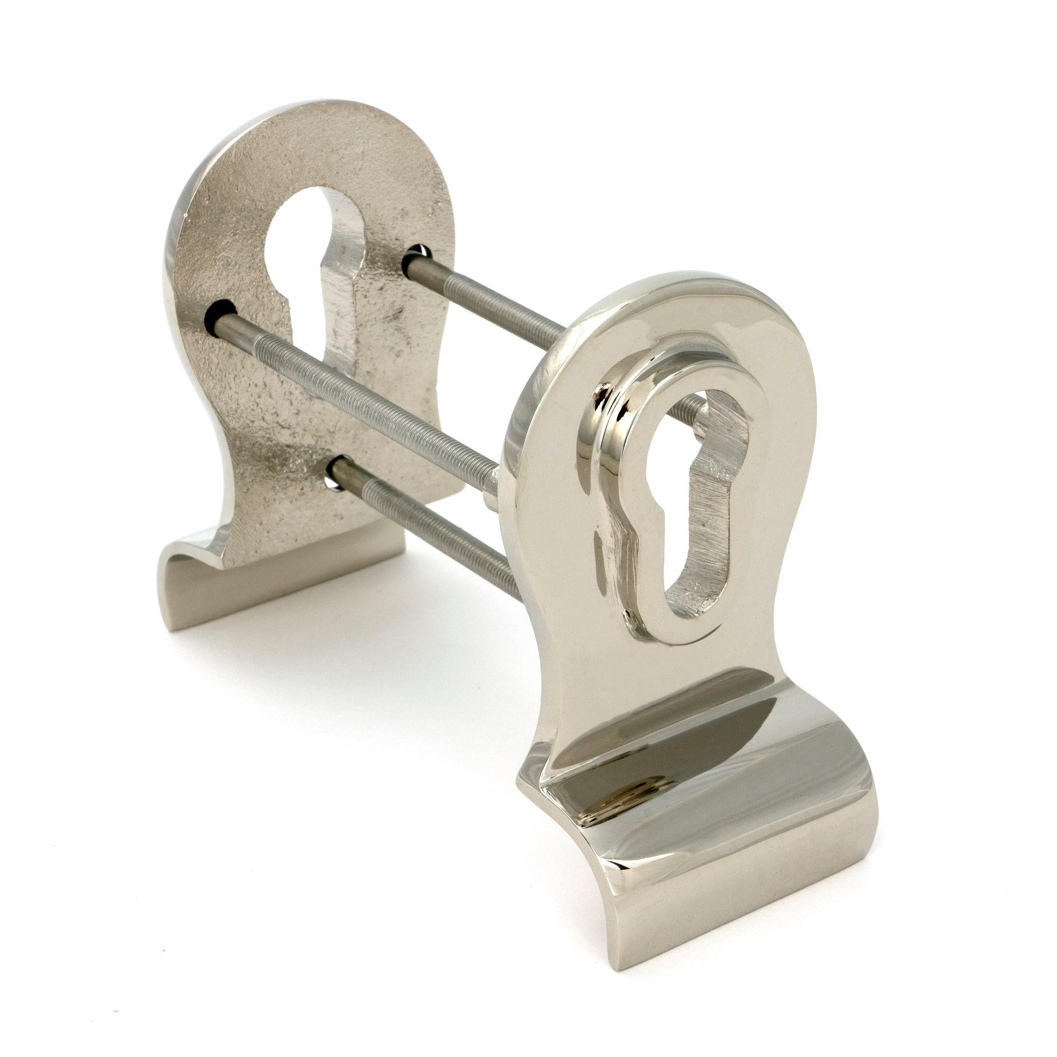 Polished Nickel 50mm Euro Door Pull (Back to Back fixings) | From The Anvil - Euro Pulls - From The Anvil - Yester Home