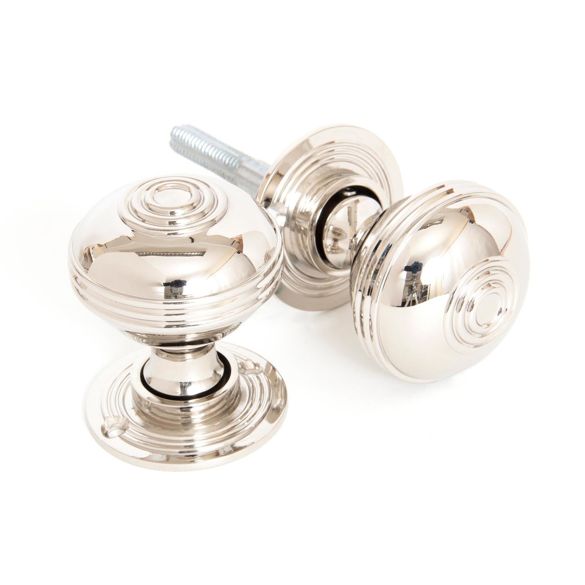 Polished Nickel 50mm Prestbury Mortice/Rim Knob Set | From The Anvil - Mortice Knobs - From The Anvil - Yester Home