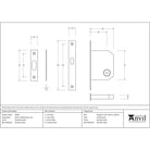 Polished Nickel 50mm Sliding Door Lock | From The Anvil-Sliding Door Locks-Yester Home