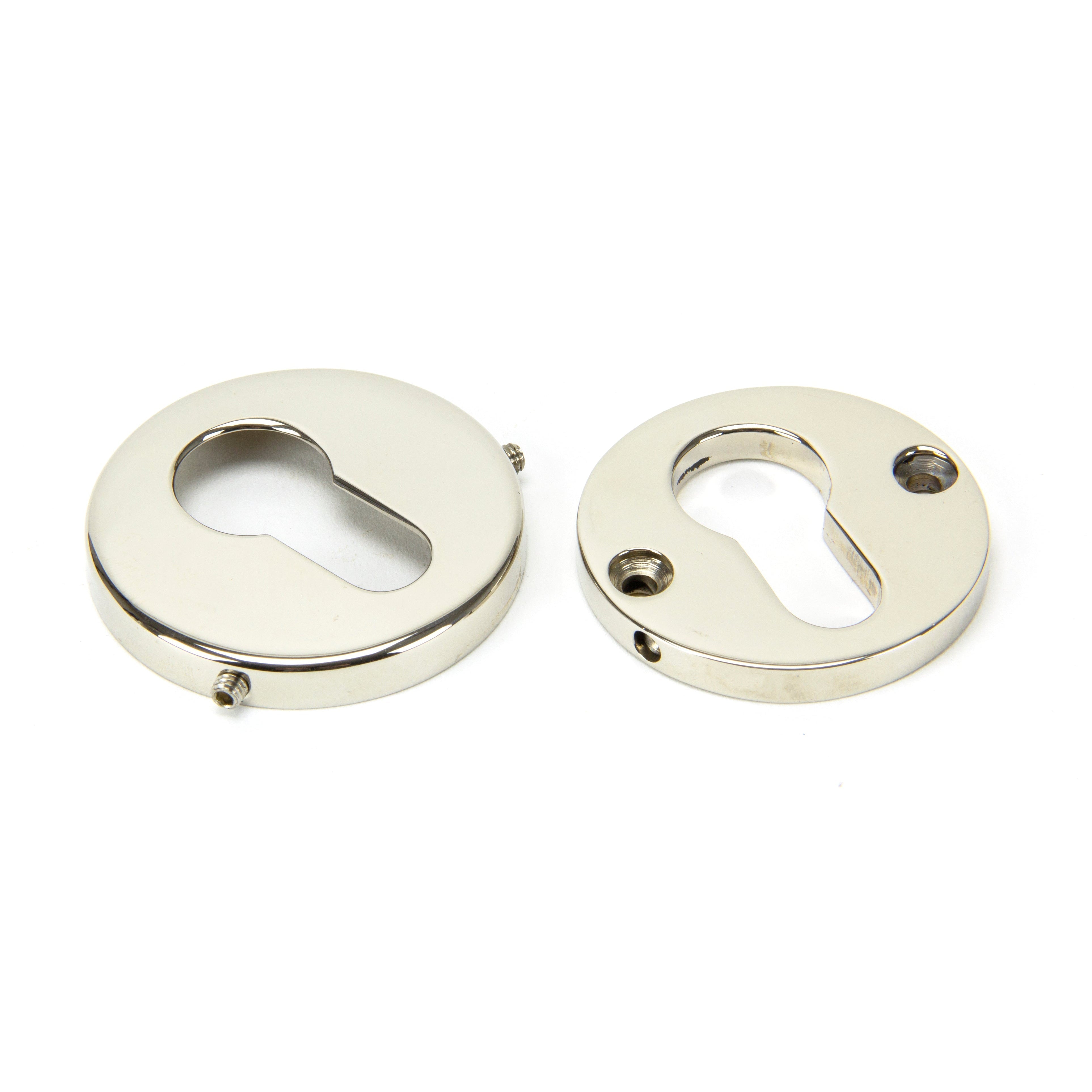 Polished Nickel 52mm Regency Concealed Escutcheon | From The Anvil-Euro Escutcheons-Yester Home