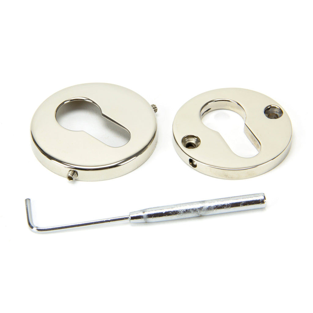 Polished Nickel 52mm Regency Concealed Escutcheon | From The Anvil-Euro Escutcheons-Yester Home