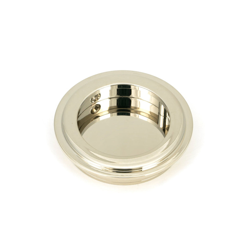 Polished Nickel 60mm Art Deco Round Pull | From The Anvil-Cabinet Pulls-Yester Home