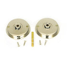 Polished Nickel 60mm Art Deco Round Pull - Privacy Set | From The Anvil-Cabinet Pulls-Yester Home
