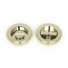 Polished Nickel 60mm Art Deco Round Pull - Privacy Set | From The Anvil-Cabinet Pulls-Yester Home