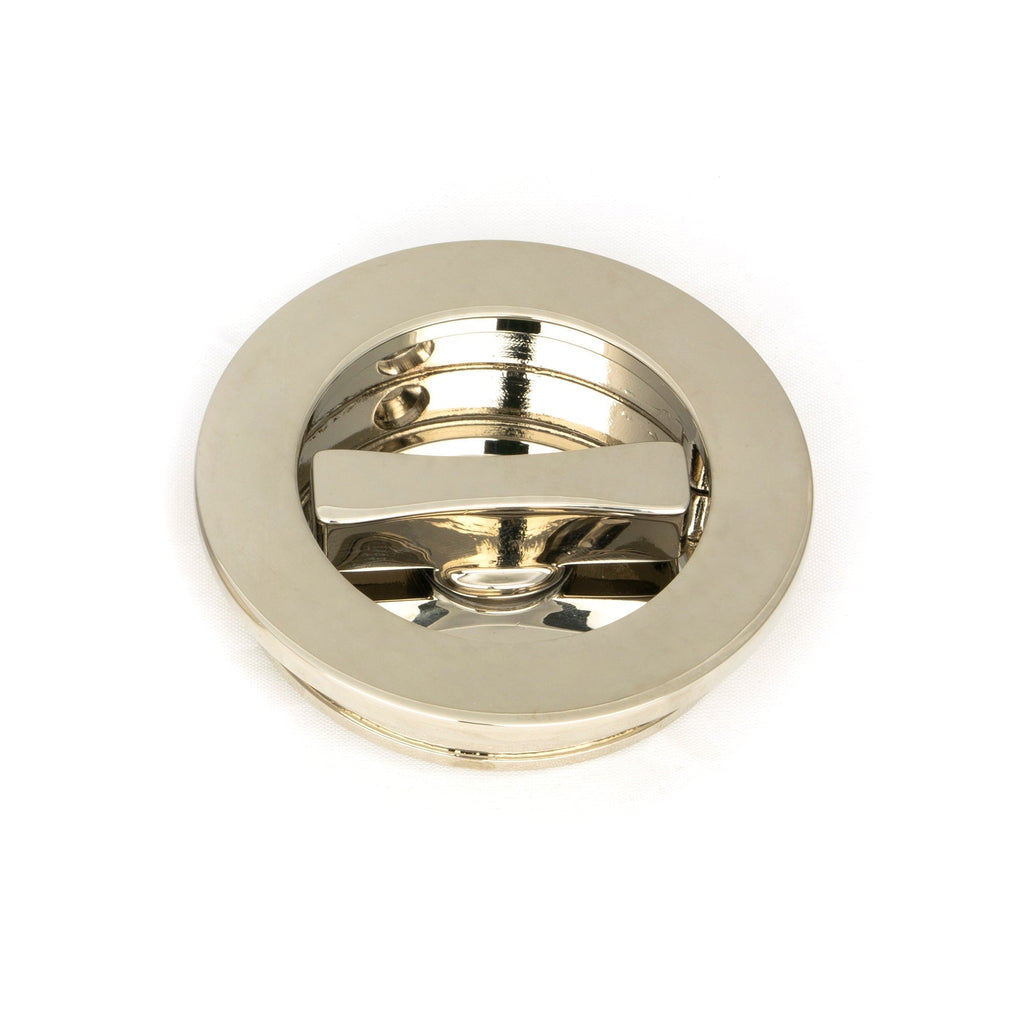 Polished Nickel 60mm Plain Round Pull - Privacy Set | From The Anvil-Cabinet Pulls-Yester Home