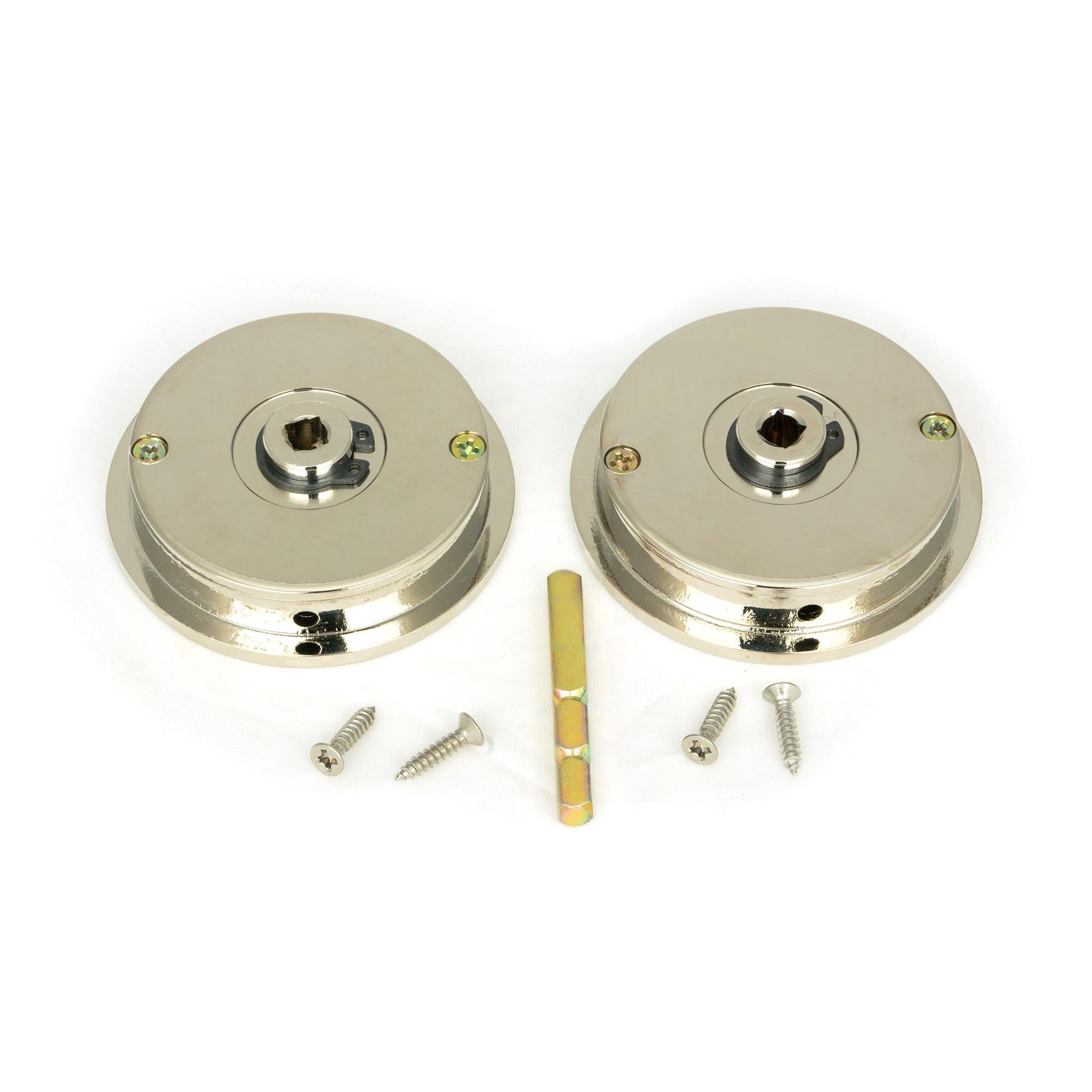 Polished Nickel 60mm Plain Round Pull - Privacy Set | From The Anvil - Cabinet Pulls - From The Anvil - Yester Home