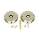 Polished Nickel 60mm Plain Round Pull - Privacy Set | From The Anvil-Cabinet Pulls-Yester Home