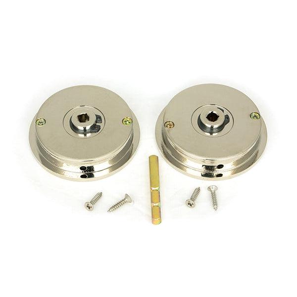 Polished Nickel 60mm Plain Round Pull - Privacy Set | From The Anvil-Cabinet Pulls-Yester Home