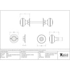 Polished Nickel 63mm Prestbury Mortice/Rim Knob Set | From The Anvil-Mortice Knobs-Yester Home