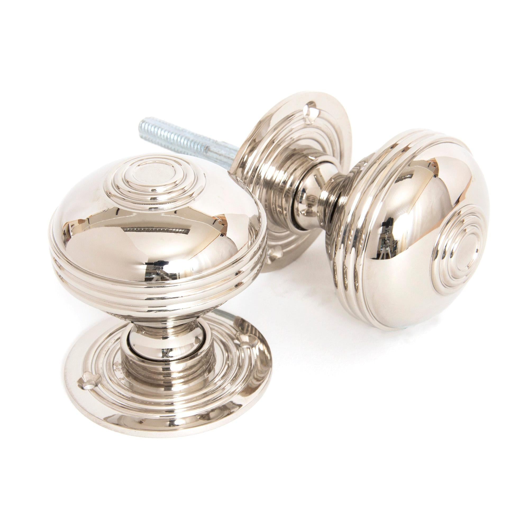 Polished Nickel 63mm Prestbury Mortice/Rim Knob Set | From The Anvil - Mortice Knobs - From The Anvil - Yester Home