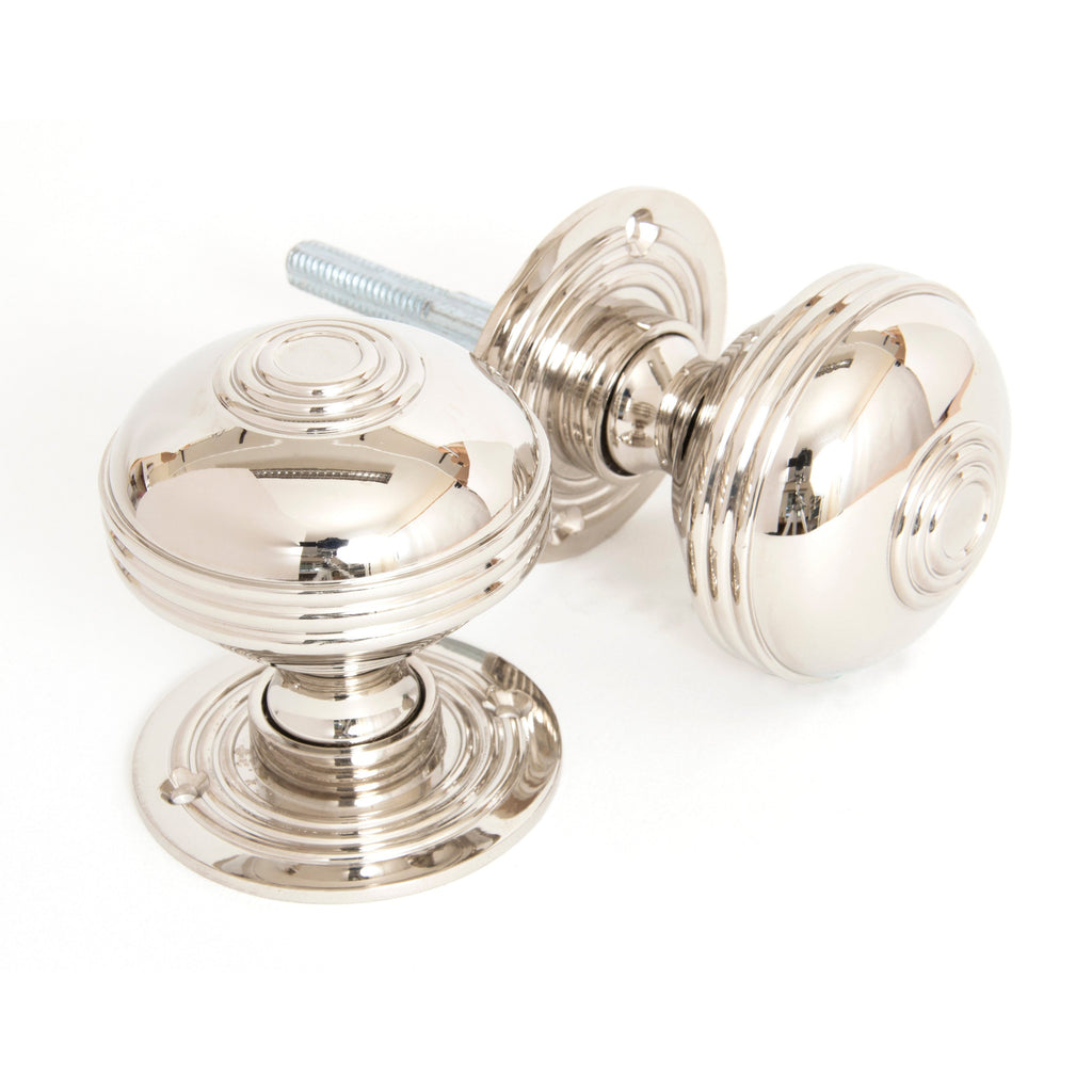 Polished Nickel 63mm Prestbury Mortice/Rim Knob Set | From The Anvil-Mortice Knobs-Yester Home