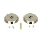 Polished Nickel 75mm Art Deco Round Pull - Privacy Set | From The Anvil-Cabinet Pulls-Yester Home