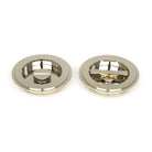 Polished Nickel 75mm Art Deco Round Pull - Privacy Set | From The Anvil-Cabinet Pulls-Yester Home