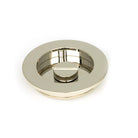 Polished Nickel 75mm Plain Round Pull - Privacy Set | From The Anvil-Cabinet Pulls-Yester Home
