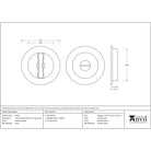 Polished Nickel 75mm Plain Round Pull - Privacy Set | From The Anvil-Cabinet Pulls-Yester Home