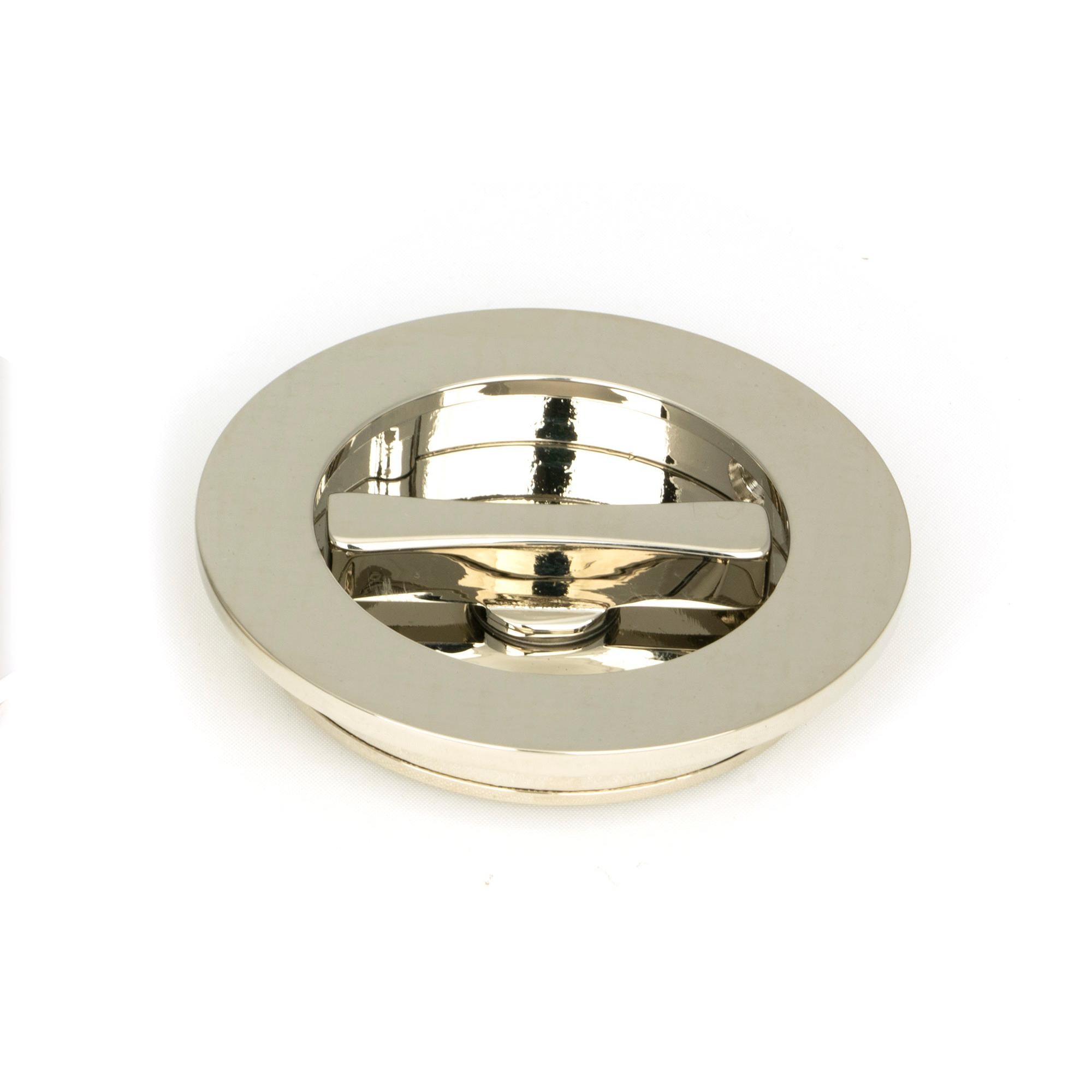Polished Nickel 75mm Plain Round Pull - Privacy Set | From The Anvil - Cabinet Pulls - From The Anvil - Yester Home