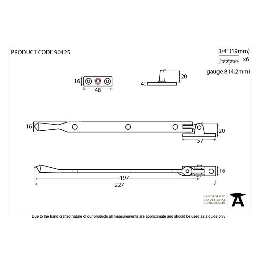Polished Nickel 8" Avon Stay | From The Anvil-Stays-Yester Home
