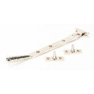 Polished Nickel 8" Hammered Newbury Stay | From The Anvil - Stays - From The Anvil - Yester Home