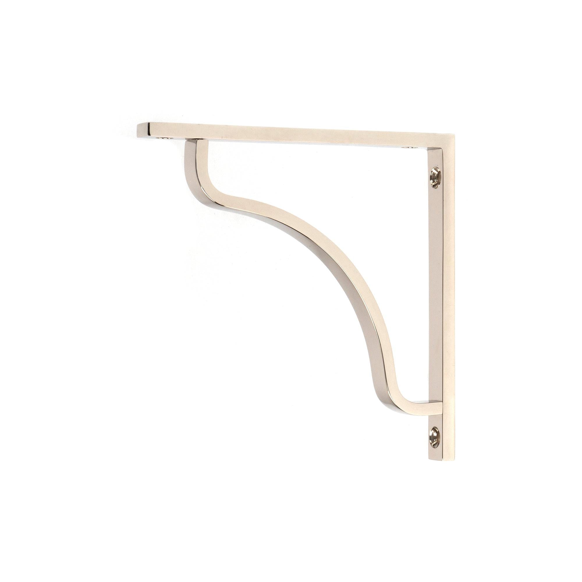 Polished Nickel Abingdon Shelf Bracket (150mm x 150mm) | From The Anvil - Shelf Brackets - From The Anvil - Yester Home