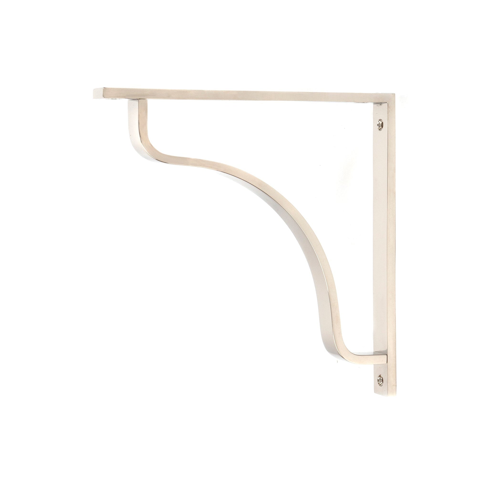 Polished Nickel Abingdon Shelf Bracket (200mm x 200mm) | From The Anvil-Shelf Brackets-Yester Home