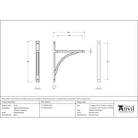 Polished Nickel Apperley Shelf Bracket (260mm x 200mm) | From The Anvil - Shelf Brackets - From The Anvil - Yester Home
