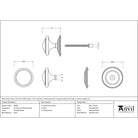 Polished Nickel Art Deco Centre Door Knob | From The Anvil - Centre Door Knobs - From The Anvil - Yester Home