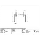 Polished Nickel Art Deco Espag - LH - Espag. Fasteners - From The Anvil - Yester Home