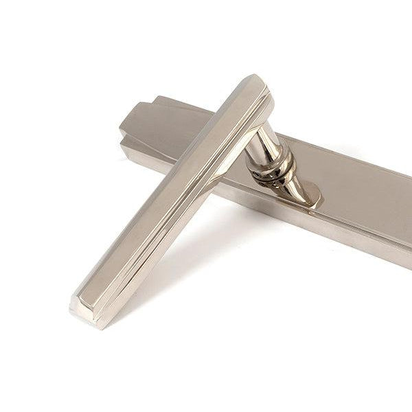 Polished Nickel Art Deco Slimline Lever Espag. Lock Set | From The Anvil-Espagnolette-Yester Home