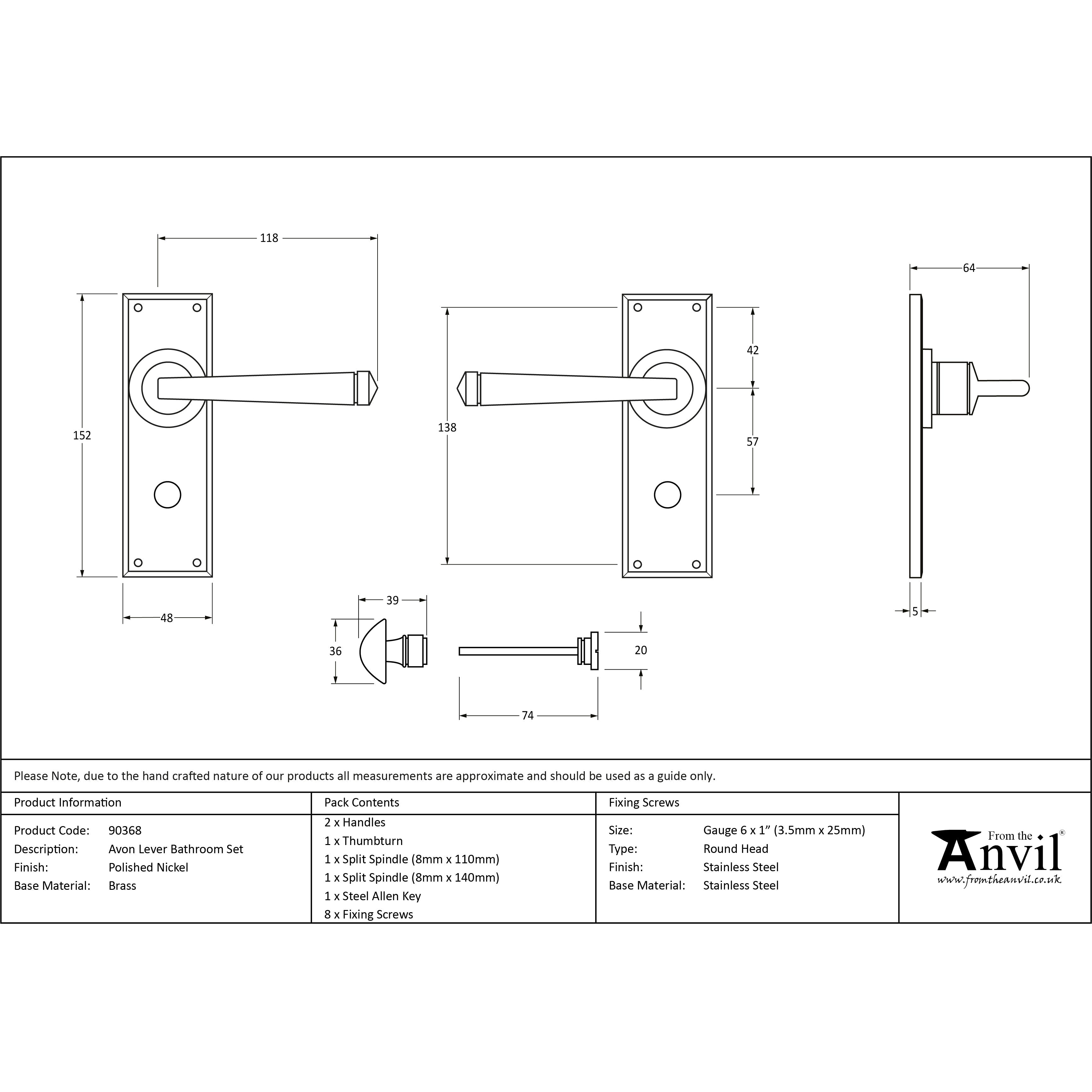 Polished Nickel Avon Lever Bathroom Set | From The Anvil-Lever Bathroom-Yester Home