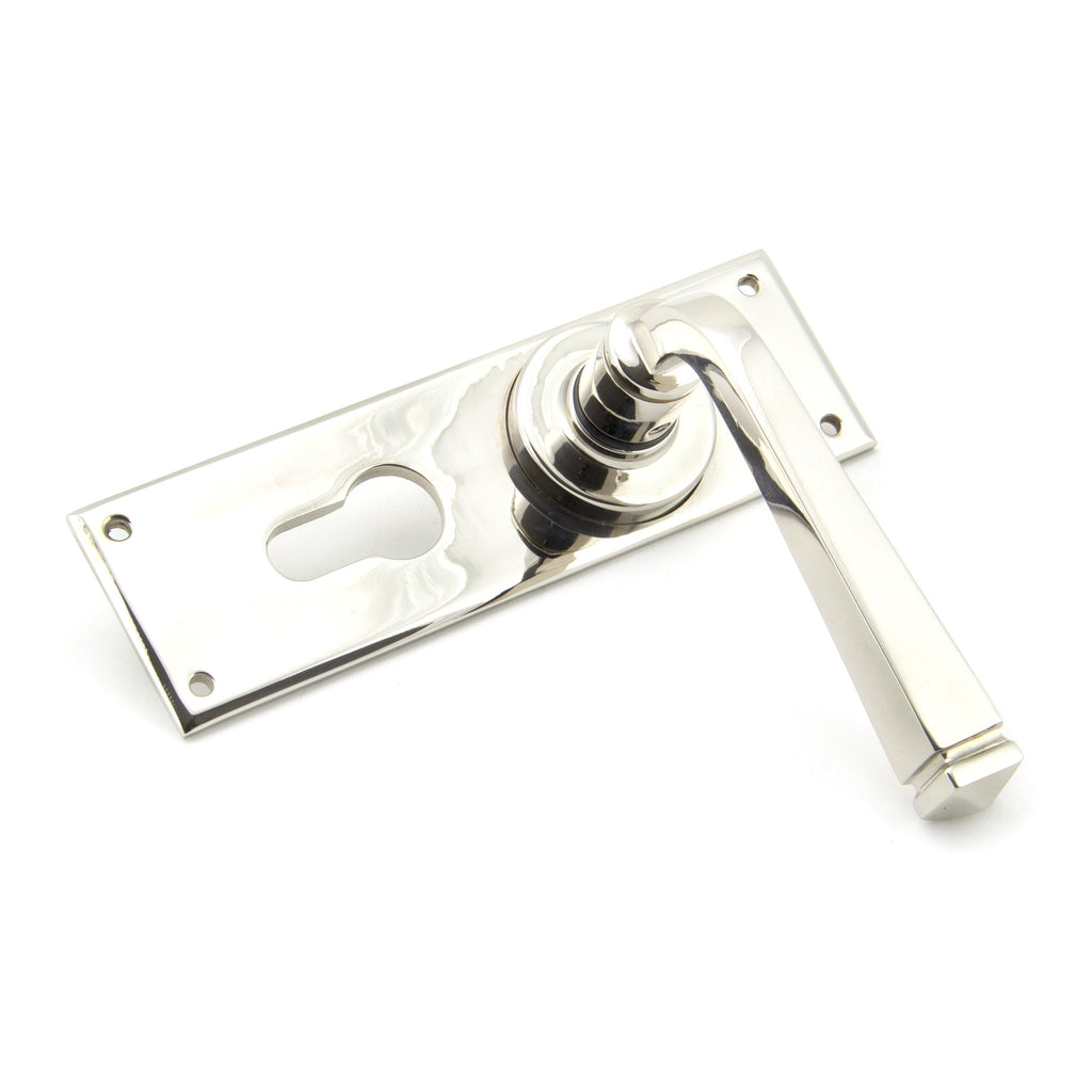 Polished Nickel Avon Lever Euro Lock Set | From The Anvil-Lever Euro-Yester Home
