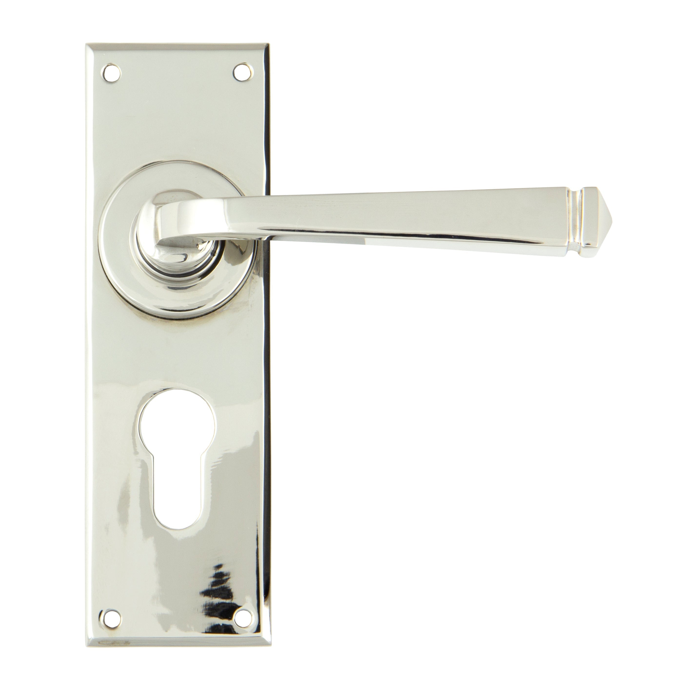 Polished Nickel Avon Lever Euro Lock Set | From The Anvil-Lever Euro-Yester Home