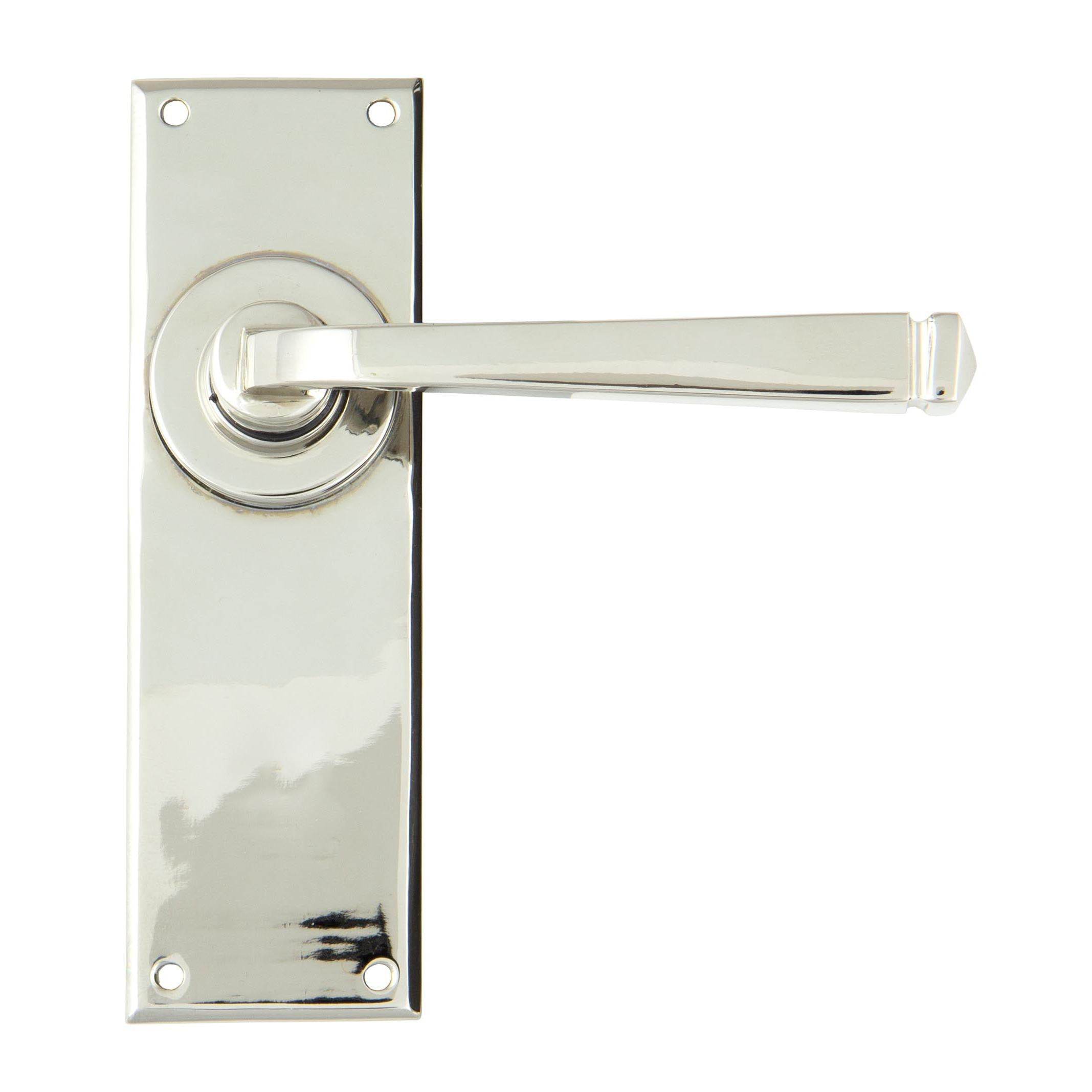 Polished Nickel Avon Lever Latch Set | From The Anvil - Lever Latch - From The Anvil - Yester Home