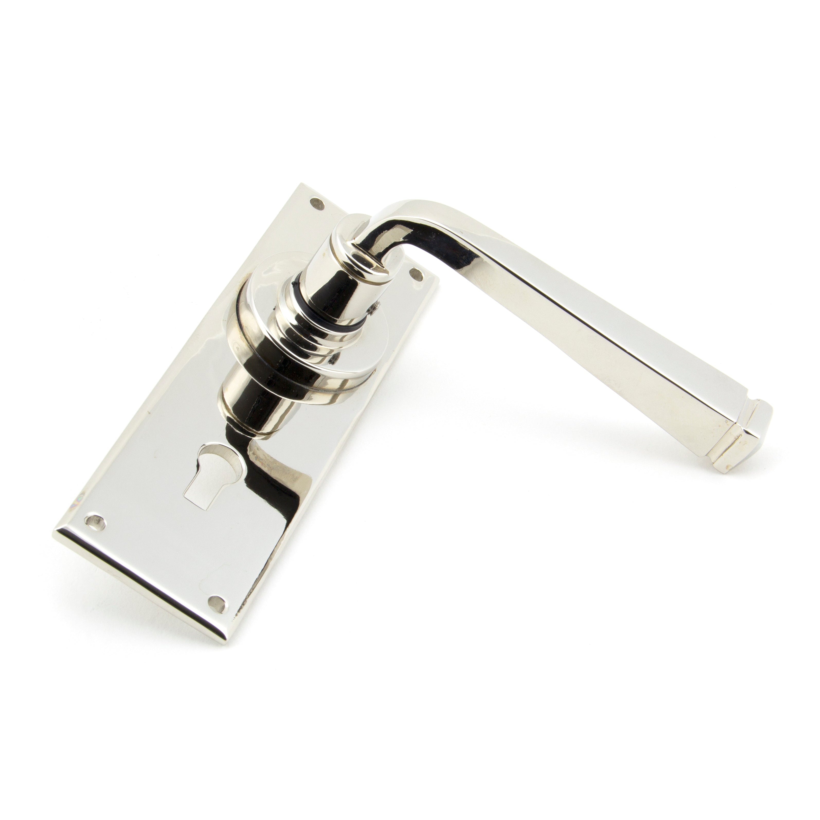 Polished Nickel Avon Lever Lock Set | From The Anvil-Lever Lock-Yester Home